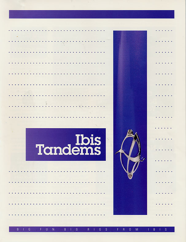 Ibis 1995 Tandems Cover