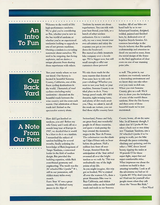Ibis 1995 Tandem - page 2