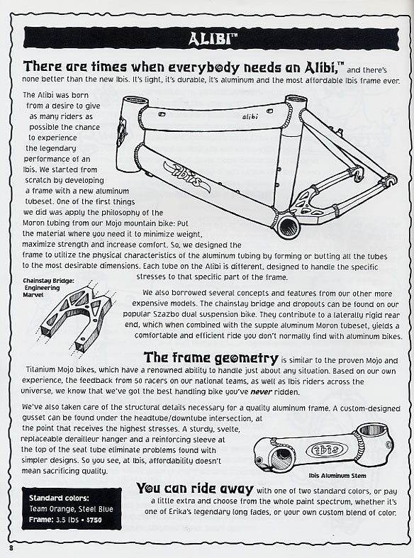 1997 Ibis Catalog - Alibi