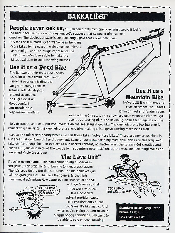 1997 Ibis Catalog - Hakkalugi