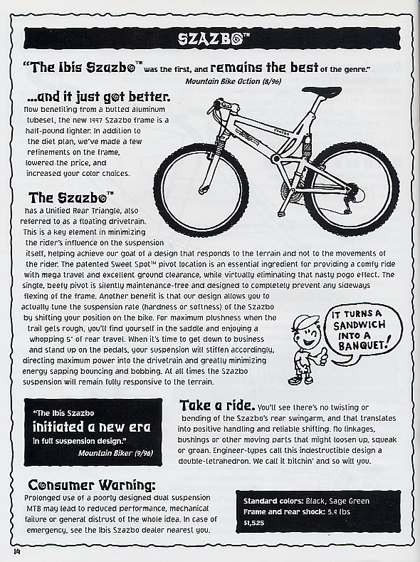 1997 Ibis Catalog - Szazbo