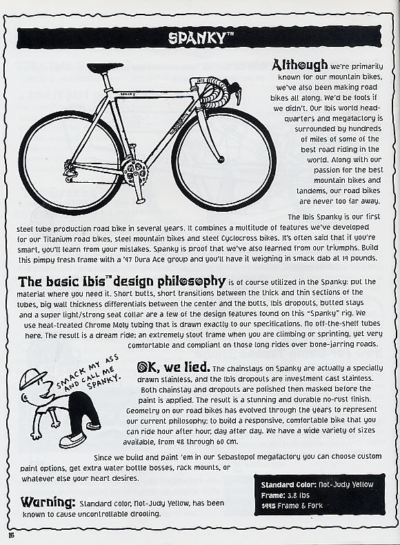 1997 Ibis Catalog - Spanky