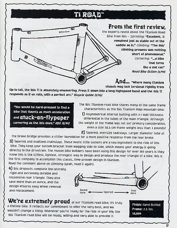 1997 Ibis Catalog - Ti Road