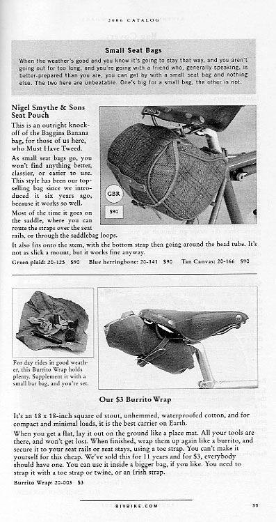Bags for Bicyclers - 2006 Fall pg 33