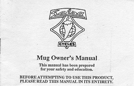 Salsa Mug Owner's Manual - Cover