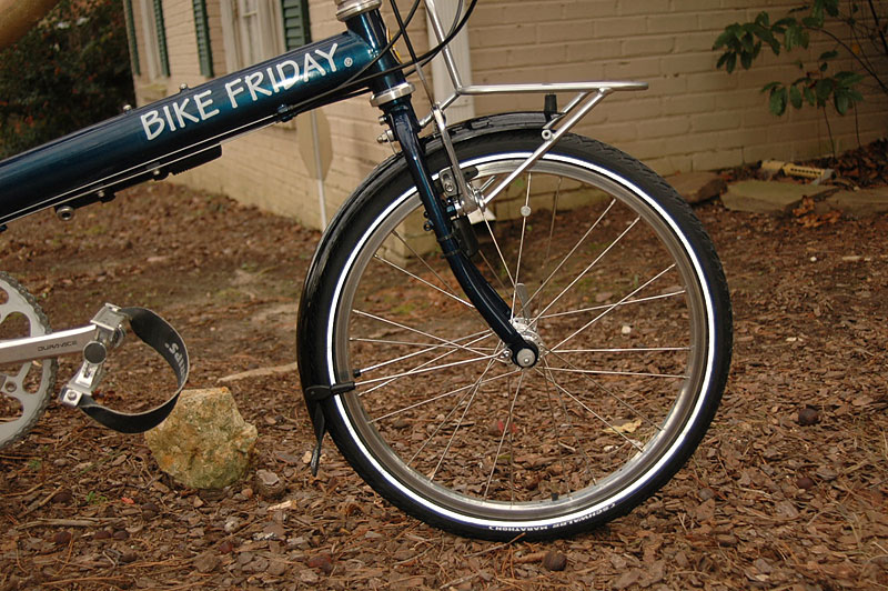 Bike Friday Pocket Llama - front wheel detail
