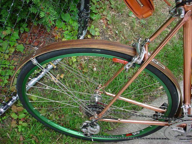 Copper Bopper - fender & drivetrain detail