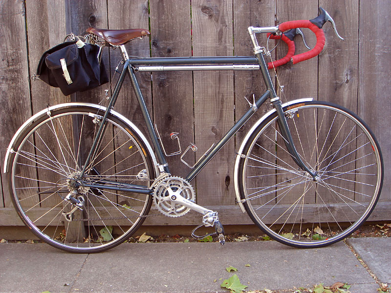 Miyata 1000 Tourer - up against the fence