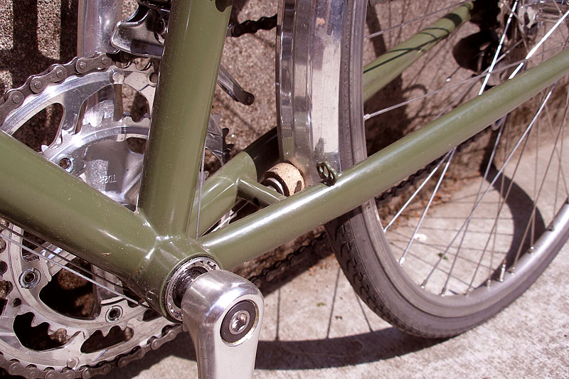 Surly LHT - BB and fender spacer detail