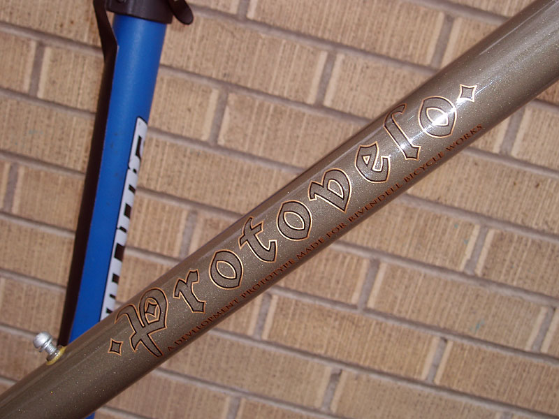 Rivendell Protovelo Bleriot - downtube detail