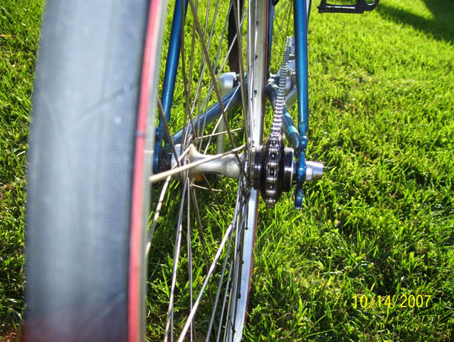 Schwinn Traveler - chainline view