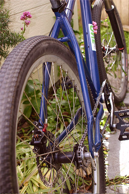 Russ's singlespeed - rear angle view